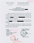 Bản sao chứng thực thông báo của Thường trực Tỉnh uỷ